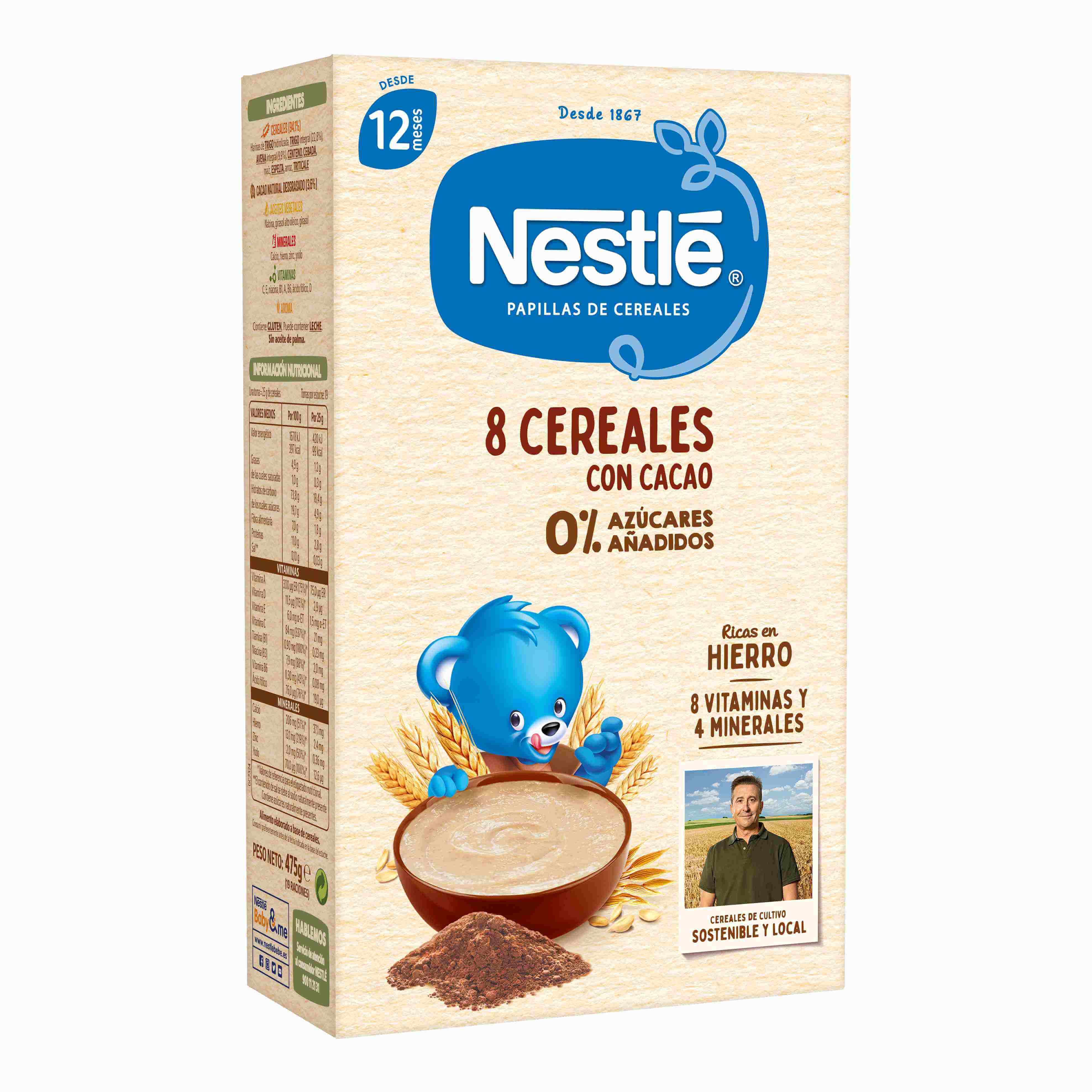 Nestlé 8 Cereales con Cacao 600g